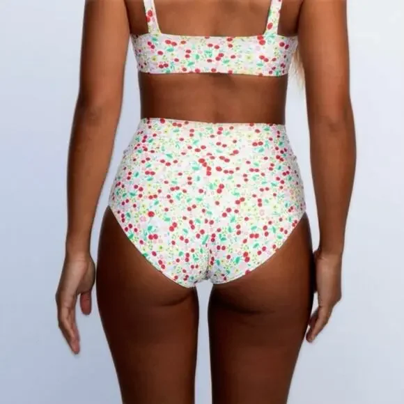 Skatie• Scarlette bikini Bottoms in CARMEL Cherry Print - Picture 1 of 11